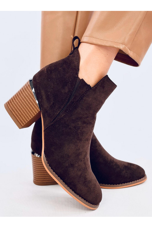 Heeled shoes of suede HALLIE BROWN