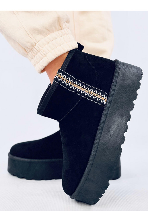 Snow boots short with platform WEYAN BLACK