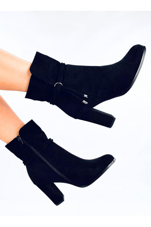 Boots on the heel of suede MINNAI BLACK