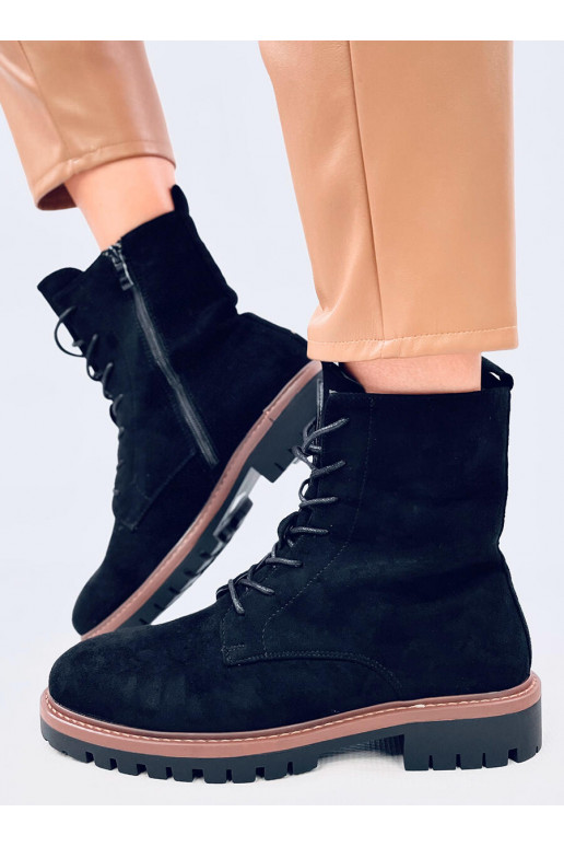 Boots laced of suede SIMMER BLACK