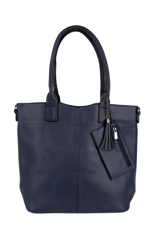 dark blue Handbag typu shopper z dodatkowym małym organizerem