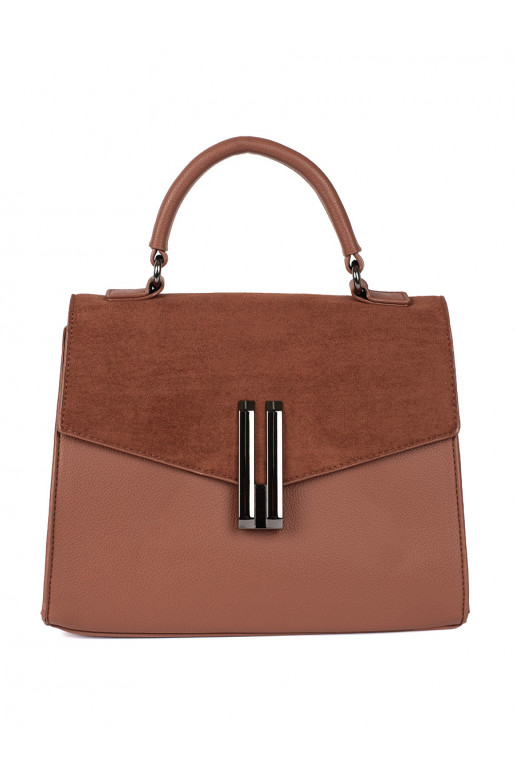 Brown elegant Handbag postwoman