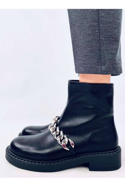 Women's boots with chain FOSTER BLACK