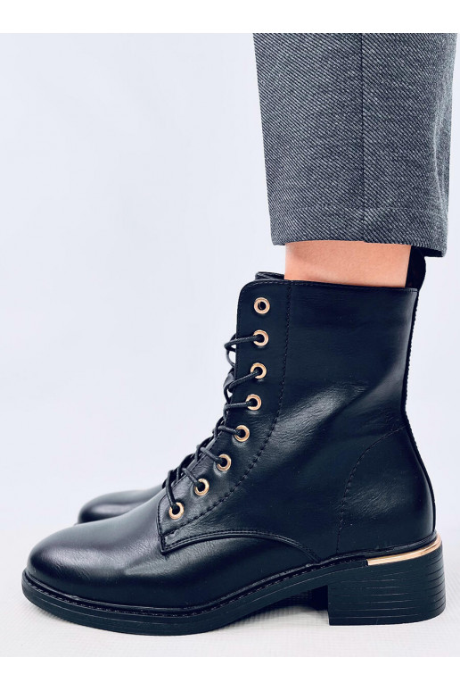 Boots laced facing ANGO BLACK