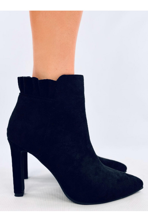 Boots on a high heel of suede MARIAH BLACK