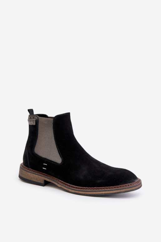 Suede Chelsea Boots Men Big Star OO174154 Black