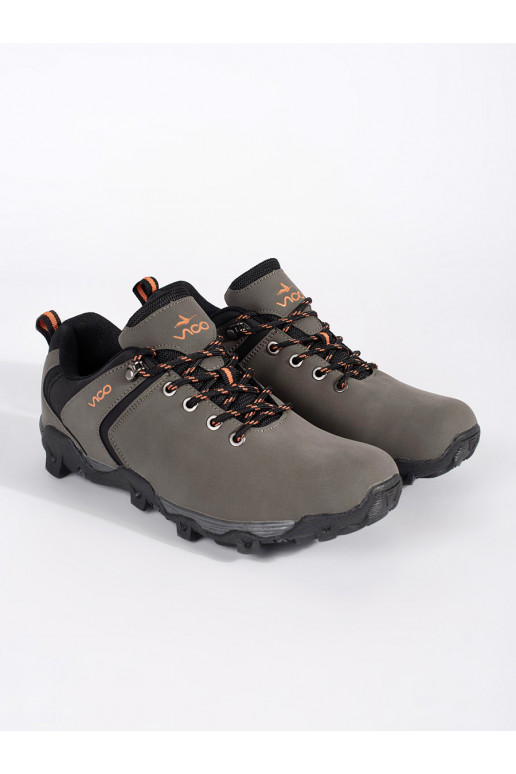 gray mens Trekking shoes przed kostkę