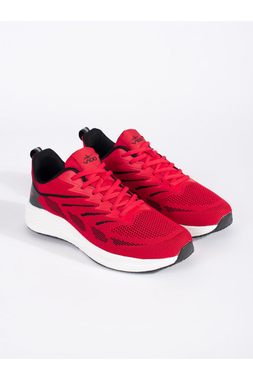 red mens siatkowe sneakers