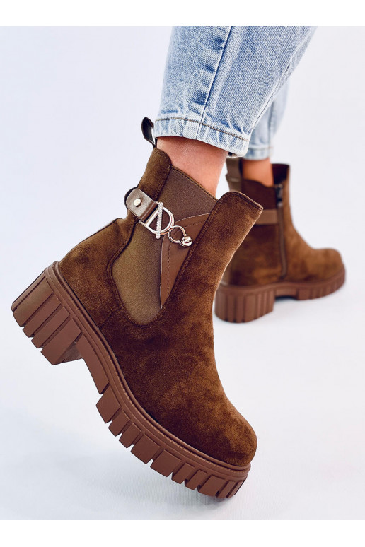 Chelsea boots with platform ERROL GREEN