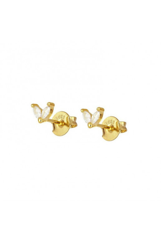 gold color-plated stainless steel earrings KST2053B