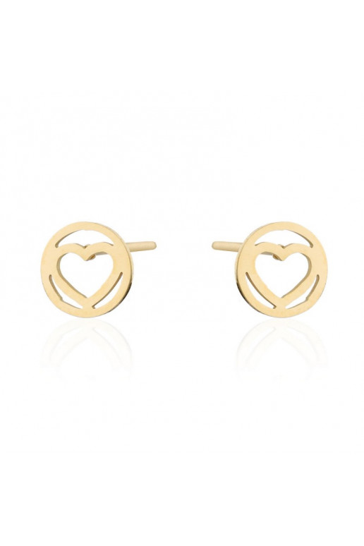 gold color-plated stainless steel earrings KST2208