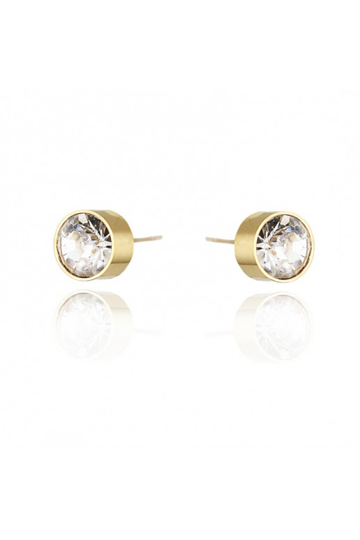 gold color-plated stainless steel earrings KST2242