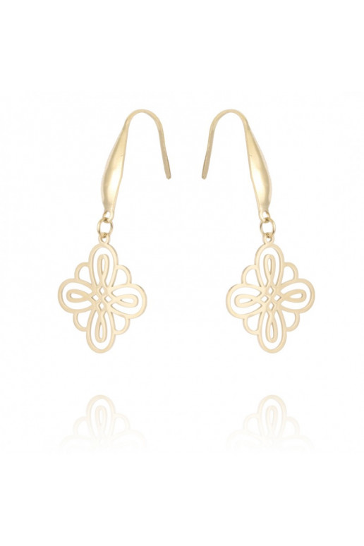 gold color-plated stainless steel earrings KST2404