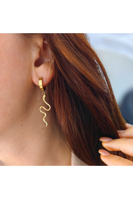 gold color-plated stainless steel earrings cover with gold KST2948