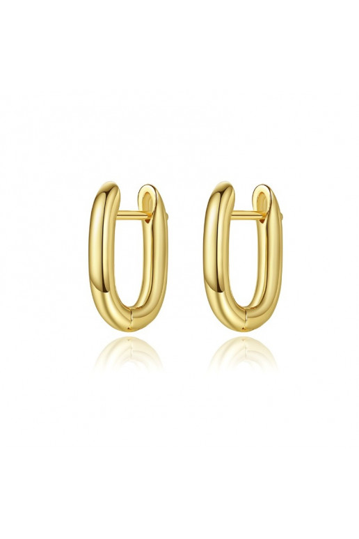 gold color-plated stainless steel earrings KST2854