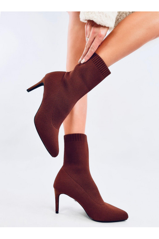 Boots on a high heel sock socks DONATELLA BROWN