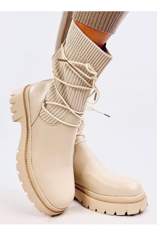 Boots with a sock-type sole WILLET BEIGE