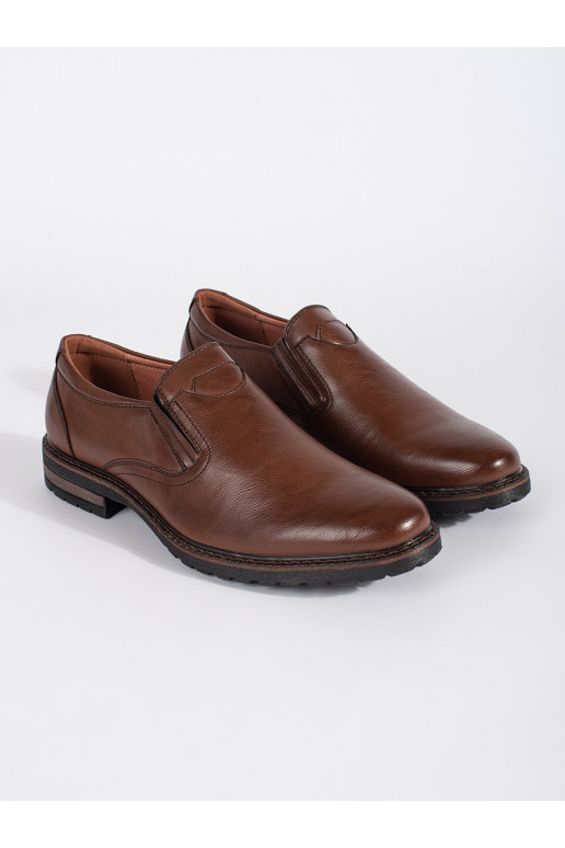 Brown color slip-on shoes mens