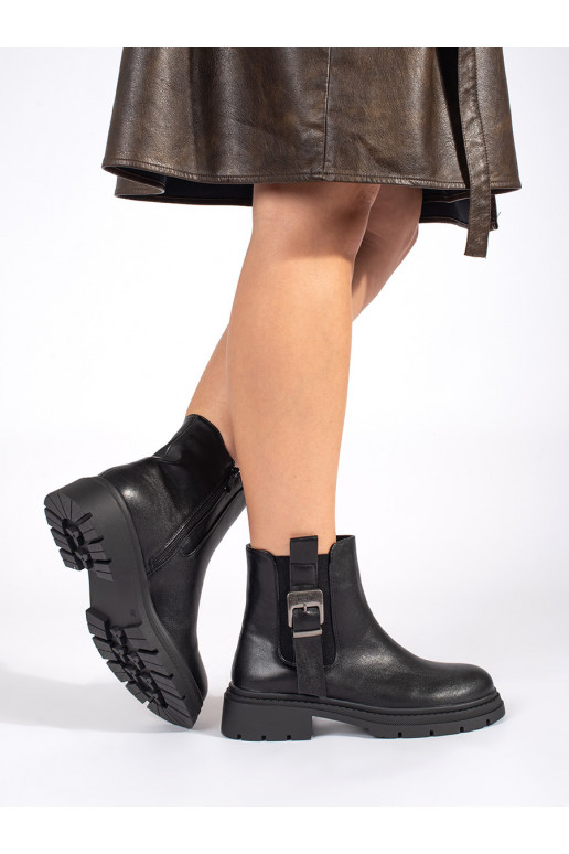 black boots Women's boots with buckles