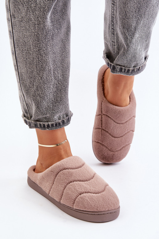 Furry Warm Slippers Women's Brown Vamirae