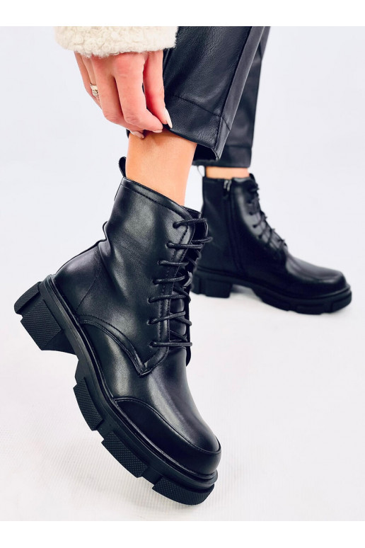 Boots laced COLEY BLACK