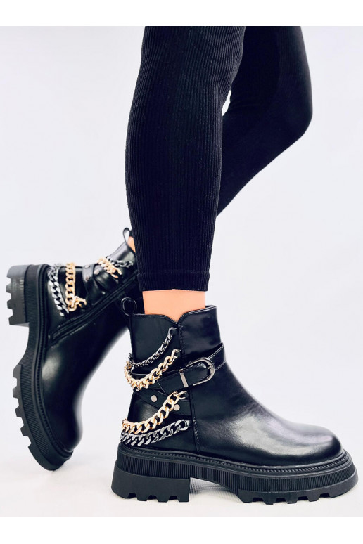 Women's boots with chains TOLIVER BLACK