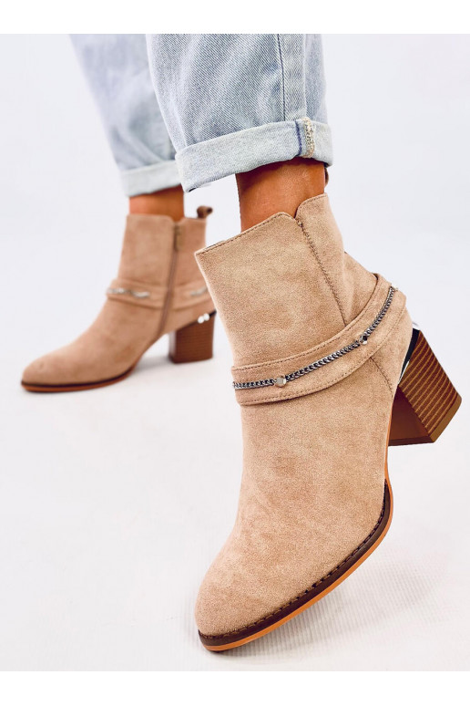 Heeled shoes of suede ATHING khaki colors