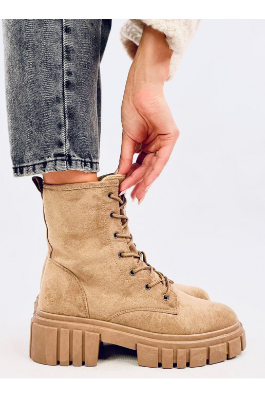 Boots laced KELIS khaki colors