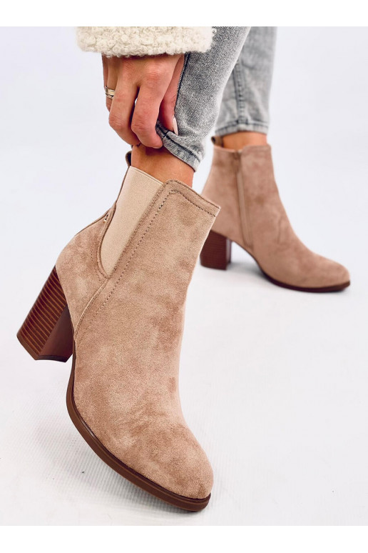 Boots classic on highheels ROSEY khaki colors