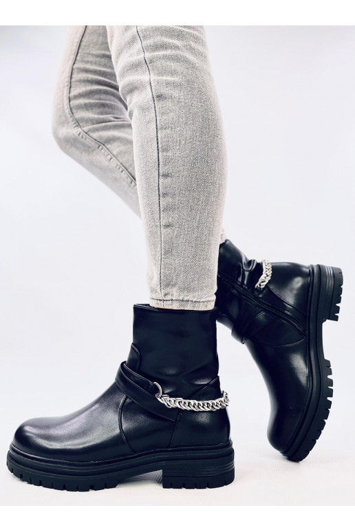 Boots with chain CINDY BLACK