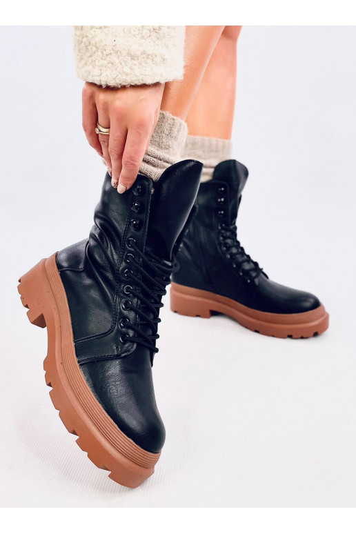 Boots laced massive platform KINCHS NERO/AMBRA