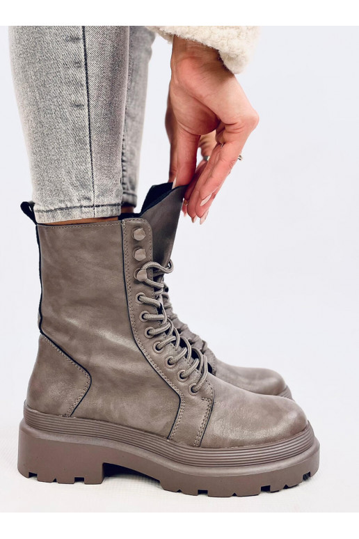 Boots laced massive platform KINCHS GRIGIO