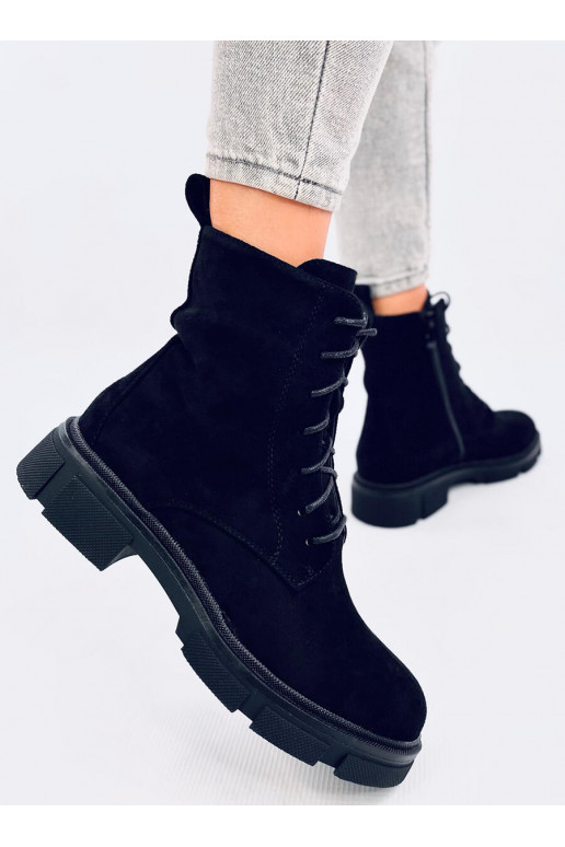 high riding boots laced ZOE BLACK