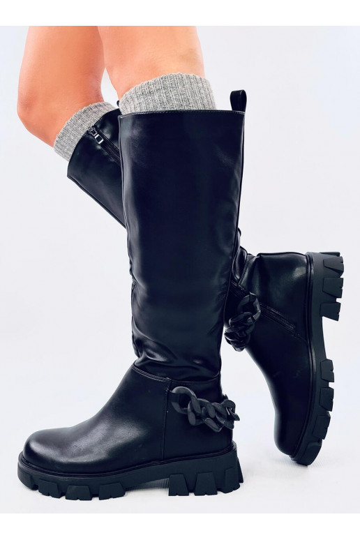 boots womens with chain GUEST BLACK