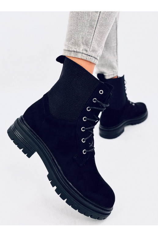 Boots laced shoes VECNA BLACK