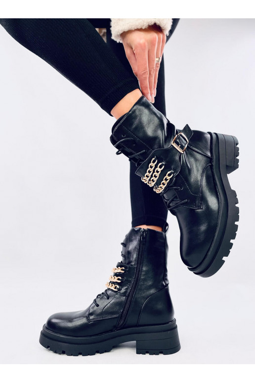 high riding boots with chains WILLY BLACK