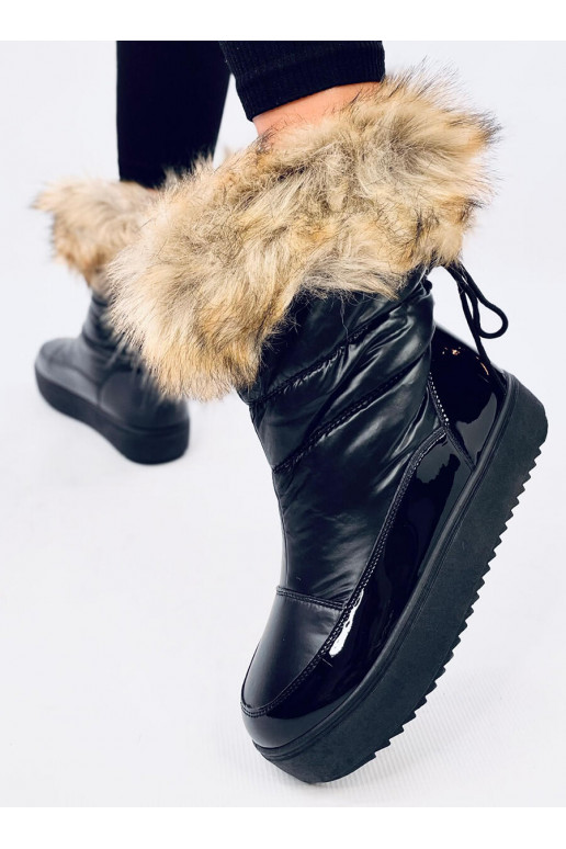 Snow boots with fur MASTRO BLACK