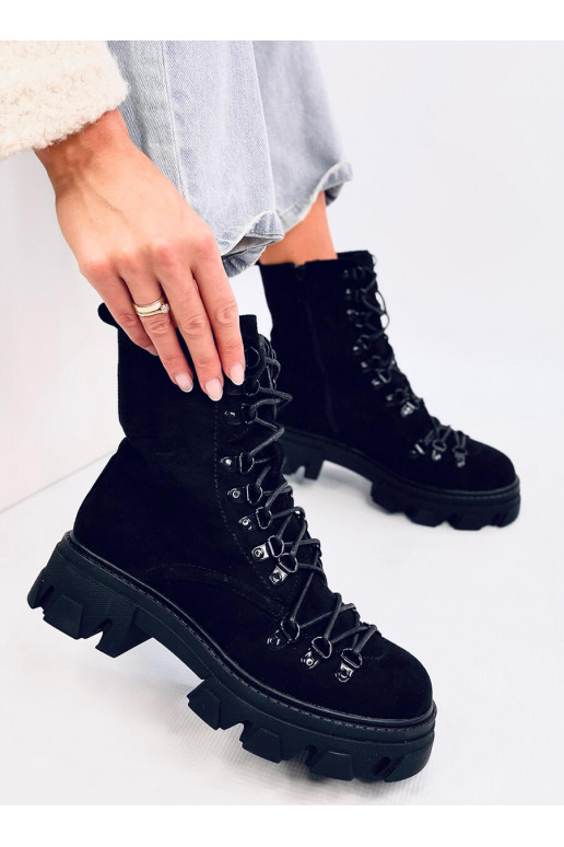 Boots laced shoes CONOR BLACK