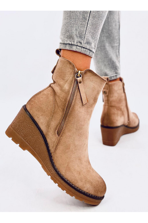 Boots on a wedge MEYER BEIGE