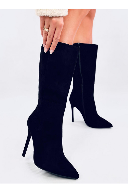 boots on a high heel of suede classic MARISSA BLACK