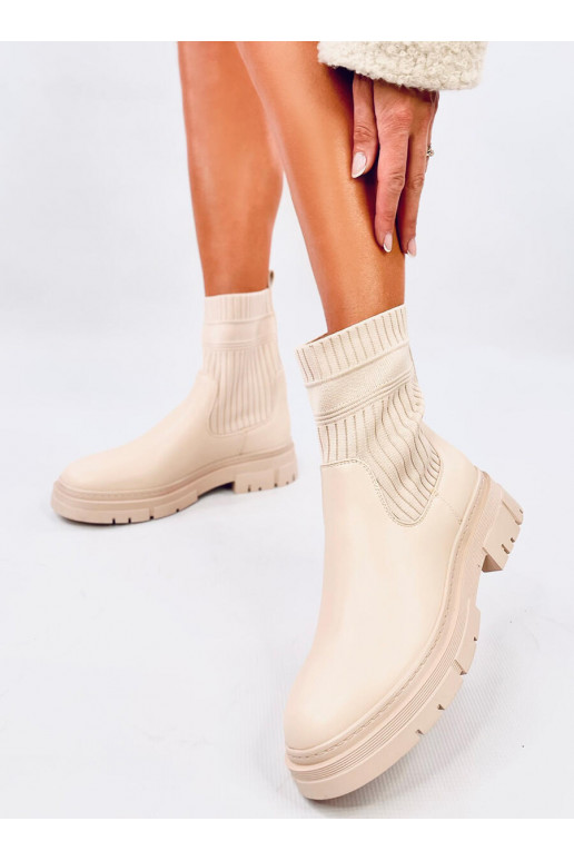 Boots with an elastic upper DEMUS BEIGE