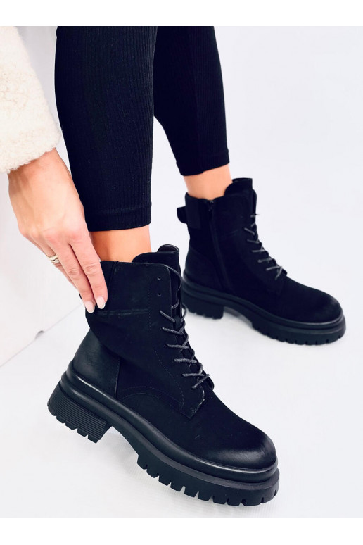 Stylish women's boots massive platform DESFOR BLACK