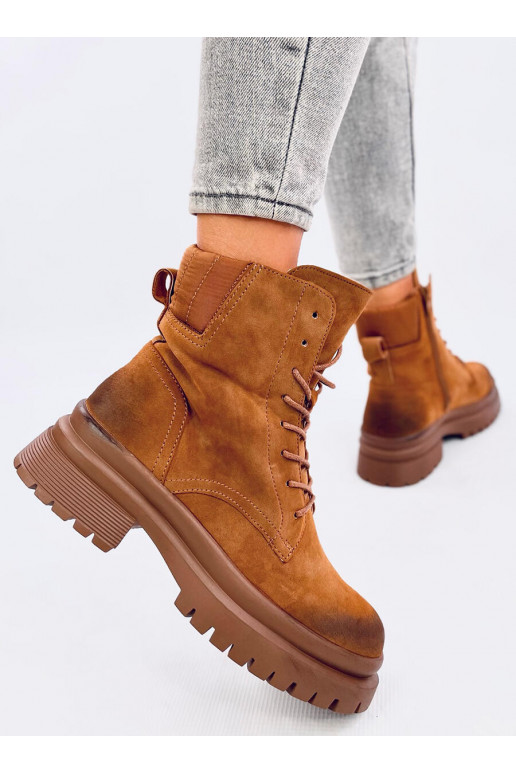 Stylish women's boots massive platform DESFOR CAMEL