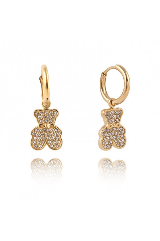 gold color-plated stainless steel earrings cover with gold KST2781