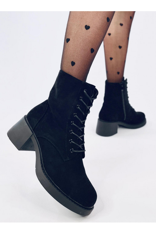 Boots laced on highheels MAYFIELD BLACK