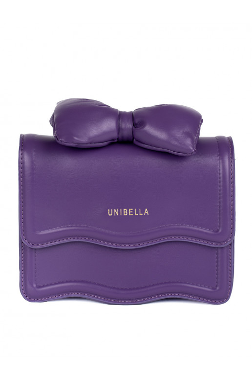 Small Violet elegant handbag with a bow