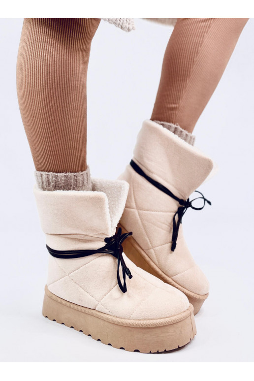 Snow boots with sheepskin PRICE BEIGE