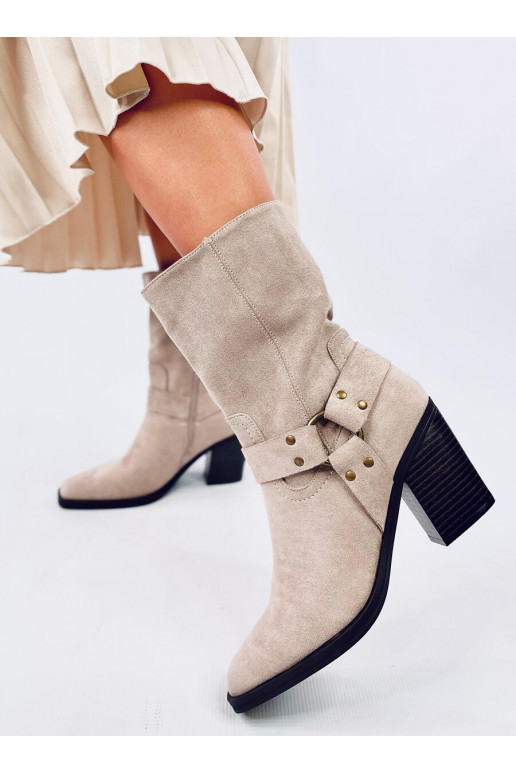 Boots of suede cowboy boots HARDIN BEIGE