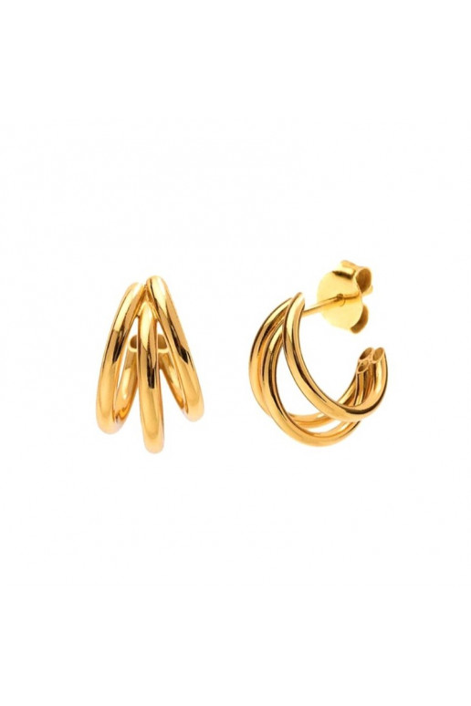 Stainless steel earrings platerowanej cover with gold KST3217