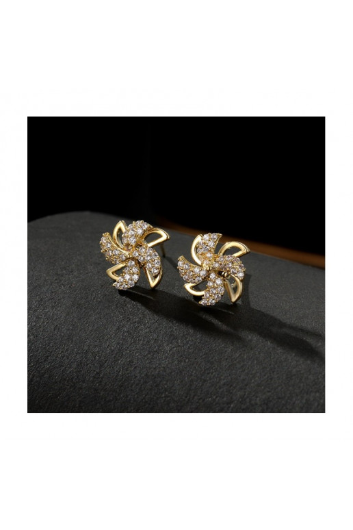 Stainless steel earrings plated with gold KST3295